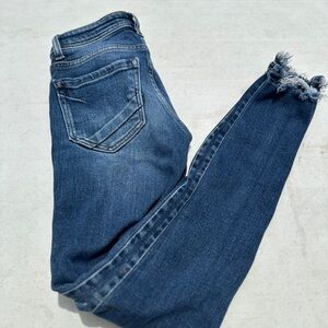 BKE Distressed Blue Ankle Jeans